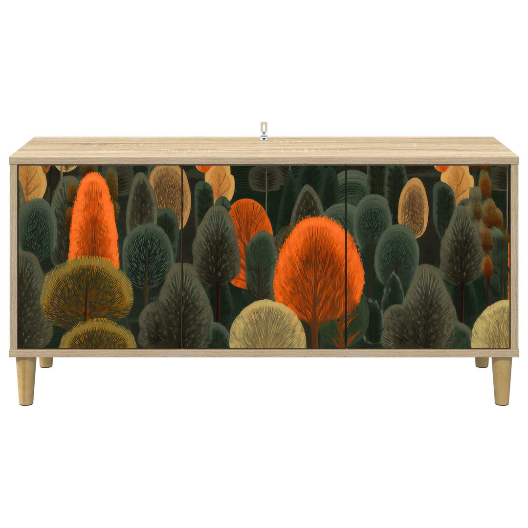 TV-skab ZAANDAM 102 x 33 x 50 cm Sonoma-eg Konstrueret træ