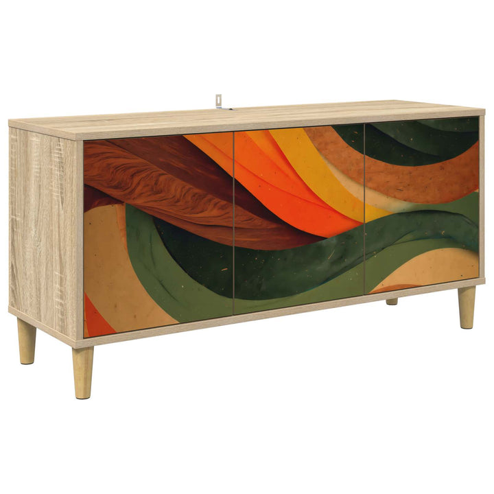 TV-skab BONN 102 x 33 x 50 cm Sonoma-eg Konstrueret træ