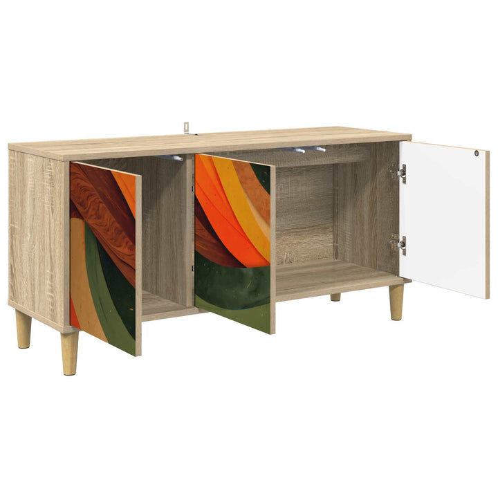 TV-skab BONN 102 x 33 x 50 cm Sonoma-eg Konstrueret træ