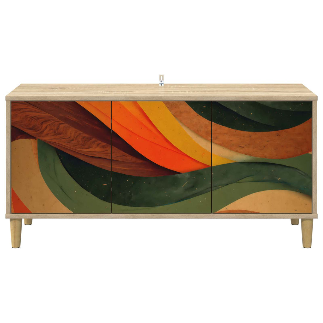 TV-skab BONN 102 x 33 x 50 cm Sonoma-eg Konstrueret træ