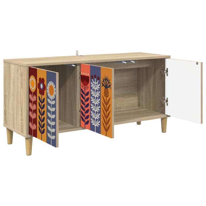 TV-skab ESSEN 102 x 33 x 50 cm Sonoma-eg Konstrueret træ