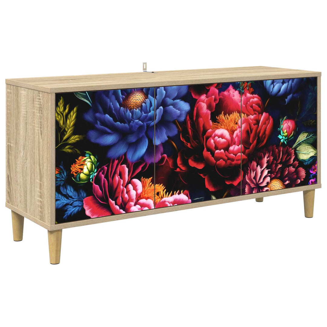 TV-skab KIEL 102 x 33 x 50 cm Sonoma-eg Konstrueret træ