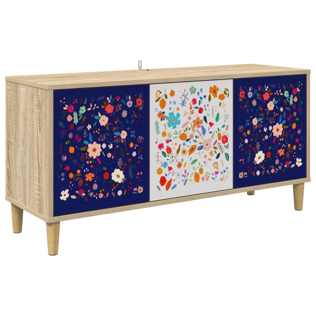 TV-skab MAINZ 102 x 33 x 50 cm Sonoma-eg Konstrueret træ