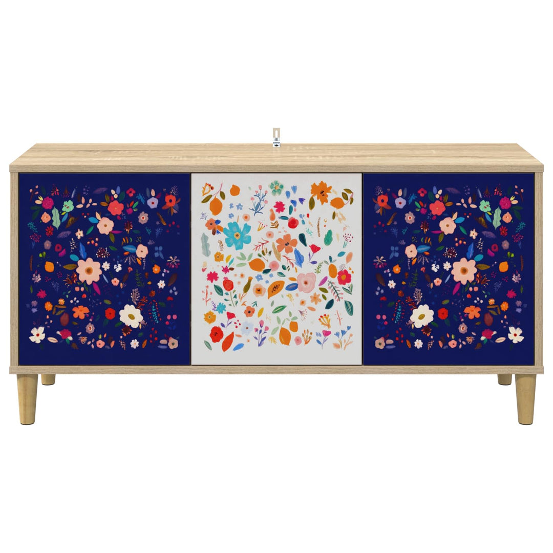 TV-skab MAINZ 102 x 33 x 50 cm Sonoma-eg Konstrueret træ