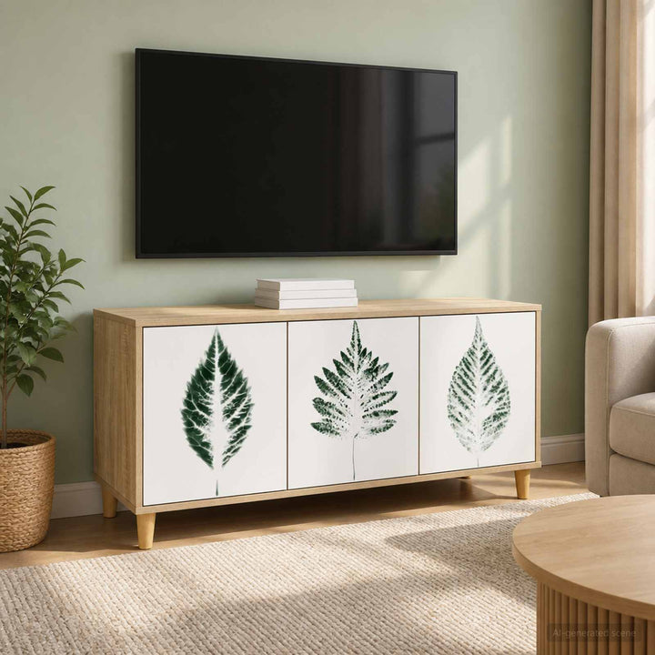 TV-skab HANAU 102 x 33 x 50 cm Sonoma-eg Konstrueret træ