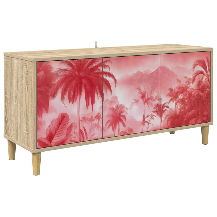 TV-skab AACHEN 102 x 33 x 50 cm Sonoma-eg Konstrueret træ
