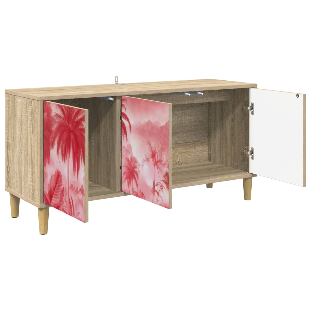 TV-skab AACHEN 102 x 33 x 50 cm Sonoma-eg Konstrueret træ