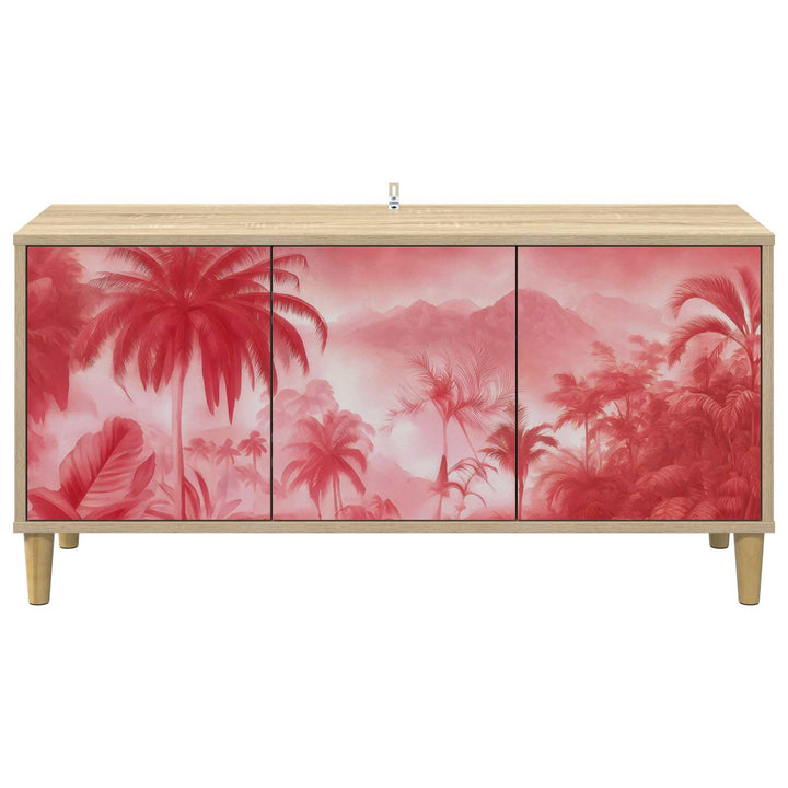 TV-skab AACHEN 102 x 33 x 50 cm Sonoma-eg Konstrueret træ