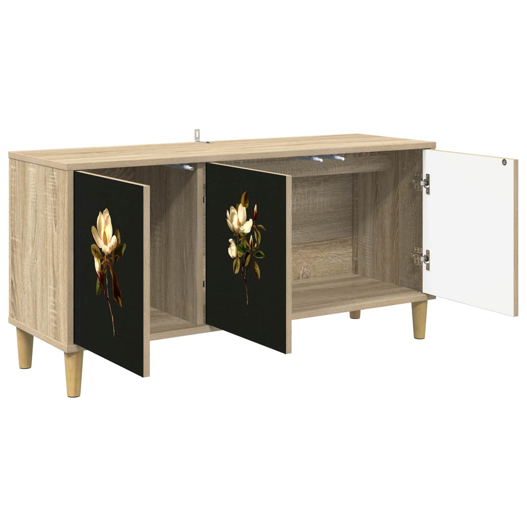 TV-skab BREMEN 102 x 33 x 50 cm Sonoma-eg Konstrueret træ