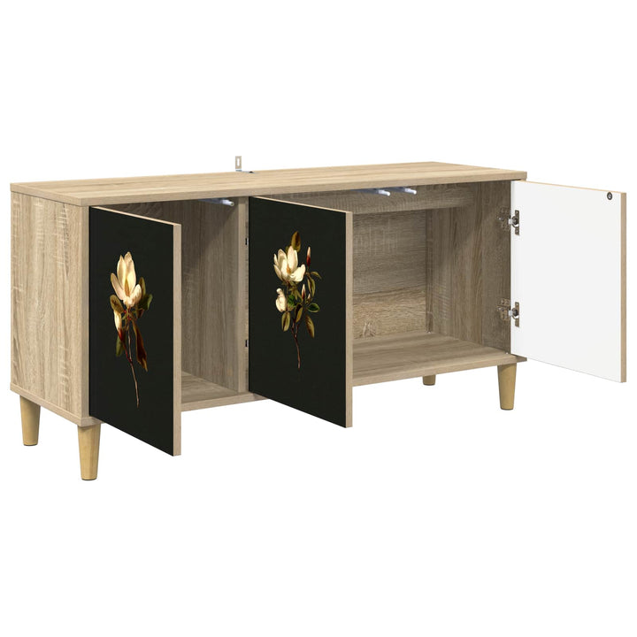 TV-skab BREMEN 102 x 33 x 50 cm Sonoma-eg Konstrueret træ