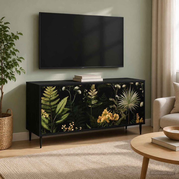 TV-skab RHENEN 102 x 33 x 51 cm Sort eg Konstrueret træ