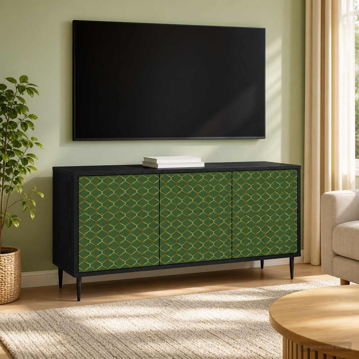 TV-skab GELEEN 102 x 33 x 51 cm Sort eg Konstrueret træ