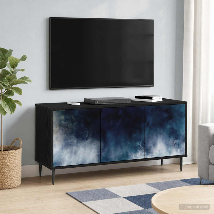 TV-skab RAALTE 102 x 33 x 51 cm Sort eg Konstrueret træ