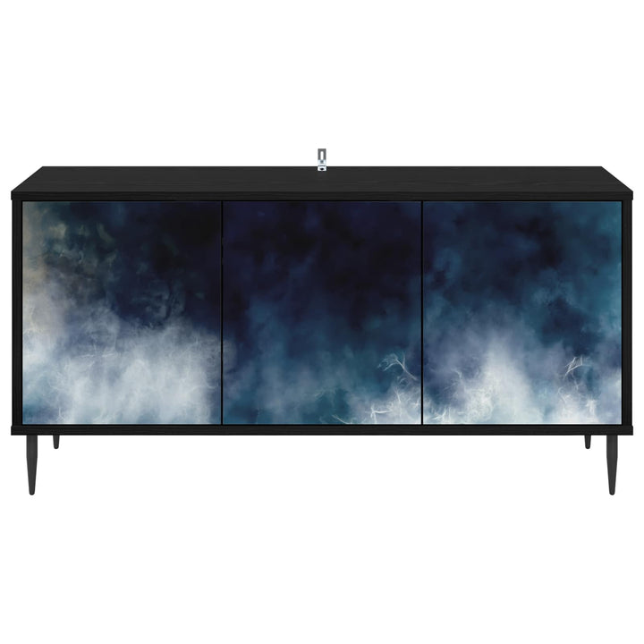 TV-skab RAALTE 102 x 33 x 51 cm Sort eg Konstrueret træ