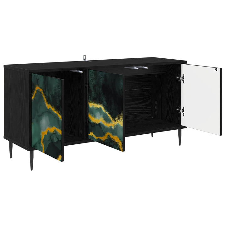 TV-skab WIJHE 102 x 33 x 51 cm Sort eg Konstrueret træ