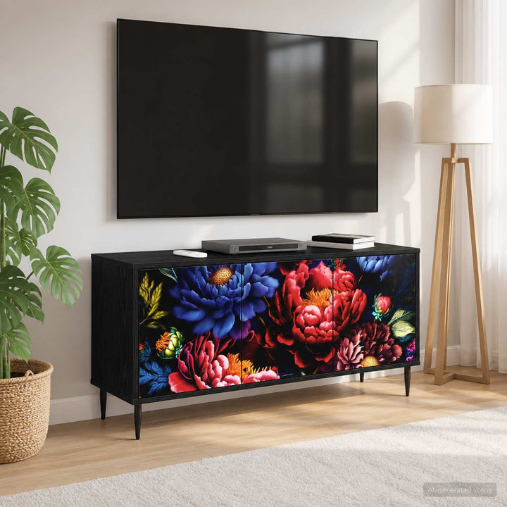 TV-skab KIEL 102 x 33 x 51 cm Sort eg Konstrueret træ