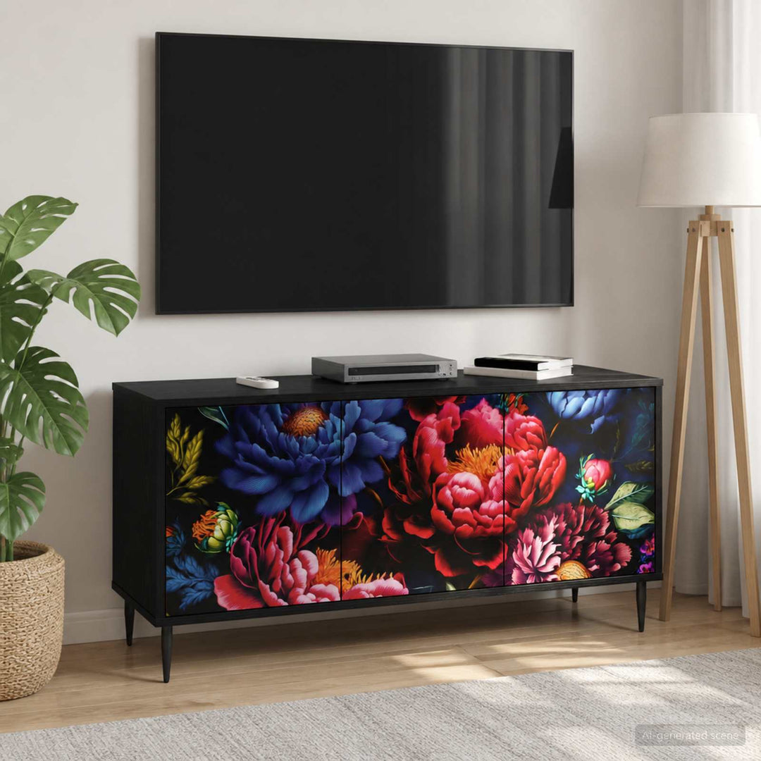 TV-skab KIEL 102 x 33 x 51 cm Sort eg Konstrueret træ