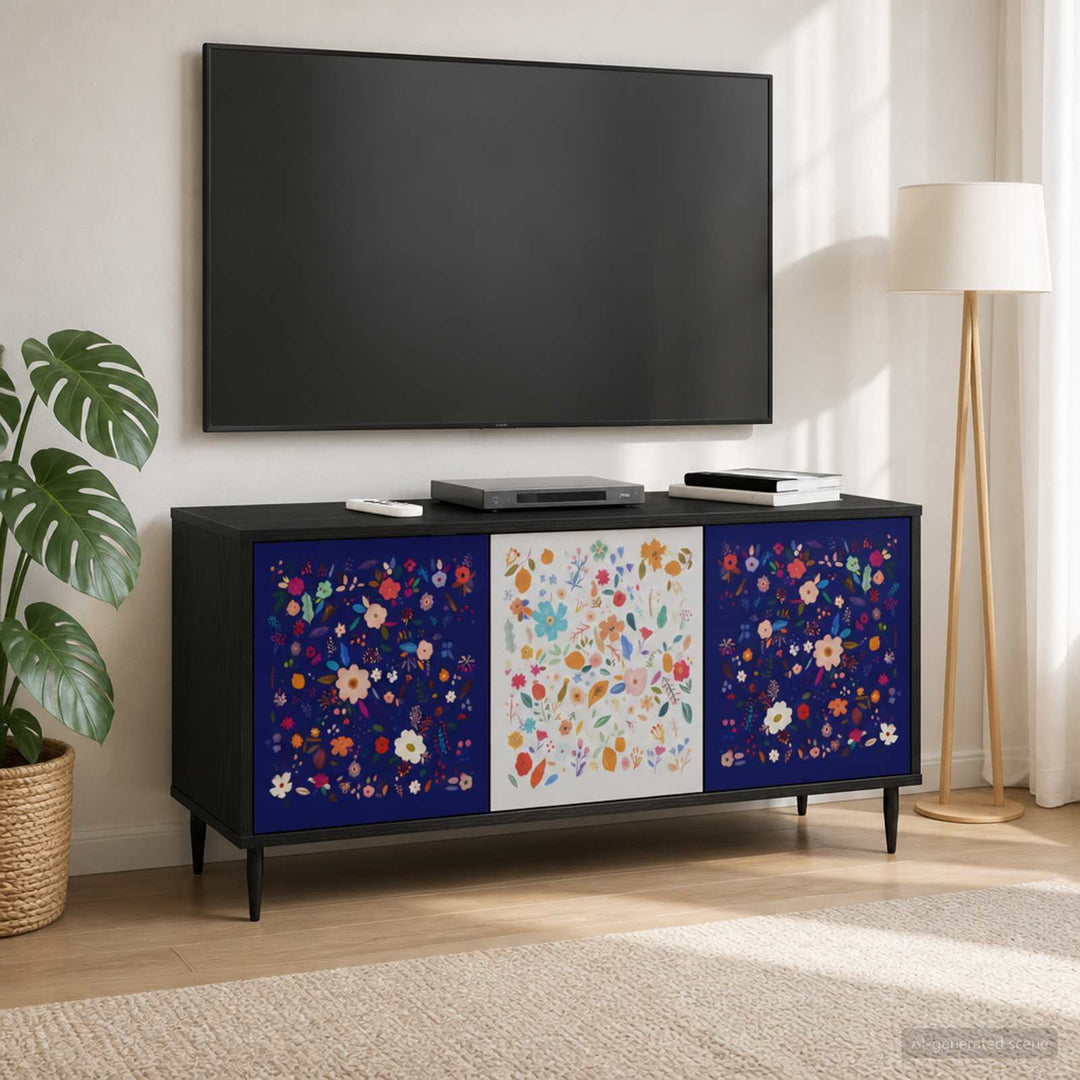 TV-skab MAINZ 102 x 33 x 51 cm Sort eg Konstrueret træ