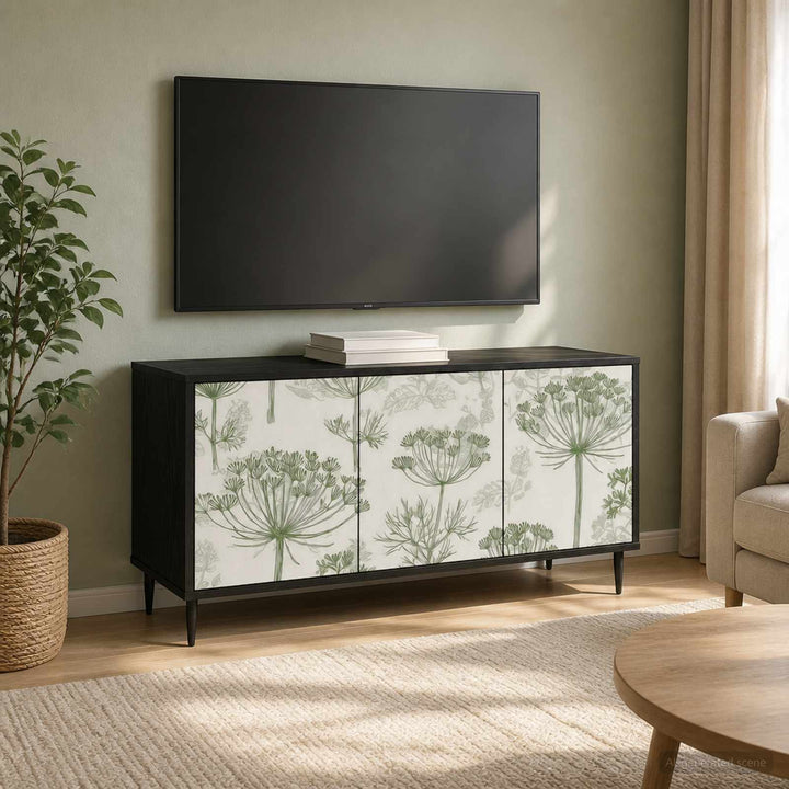 TV-skab GOTHA 102 x 33 x 51 cm Sort eg Konstrueret træ