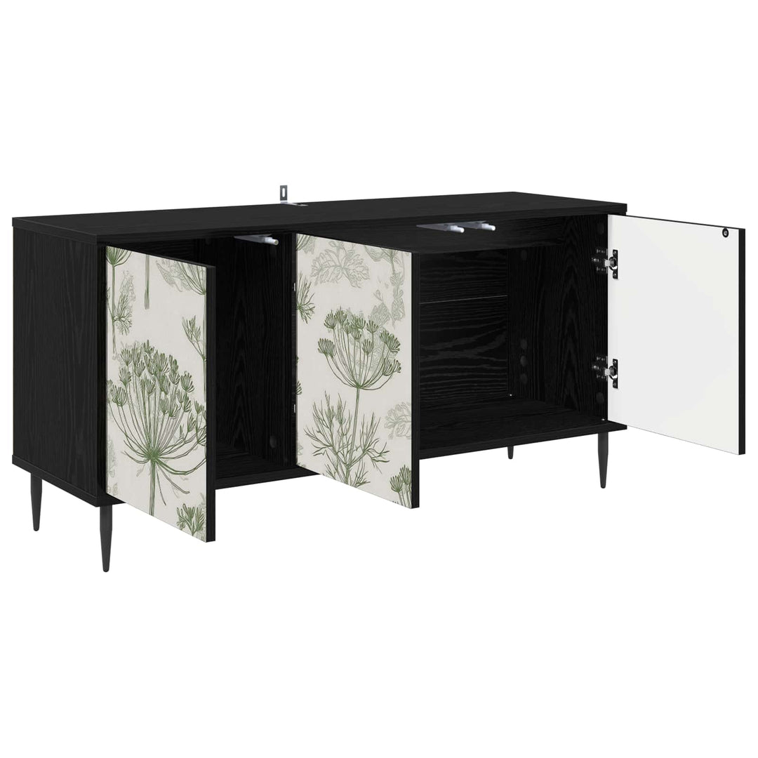 TV-skab GOTHA 102 x 33 x 51 cm Sort eg Konstrueret træ
