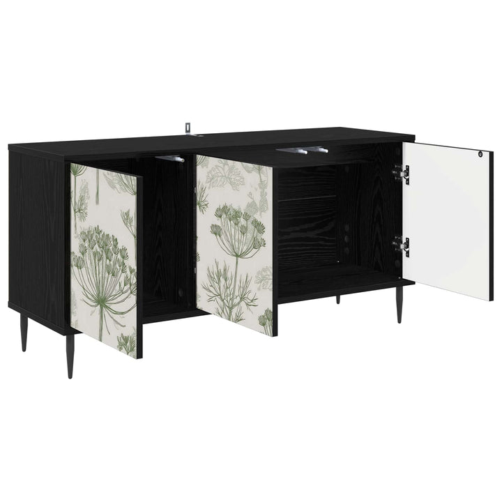 TV-skab GOTHA 102 x 33 x 51 cm Sort eg Konstrueret træ