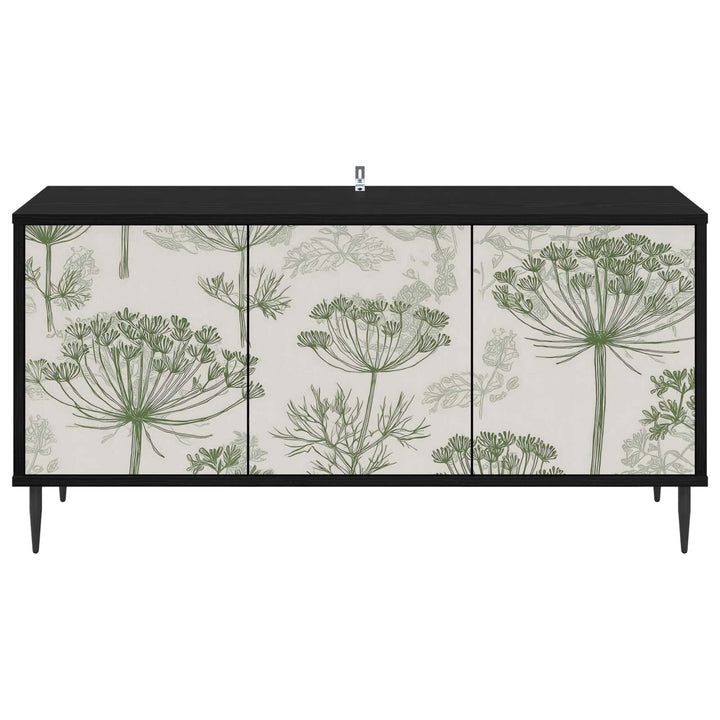 TV-skab GOTHA 102 x 33 x 51 cm Sort eg Konstrueret træ