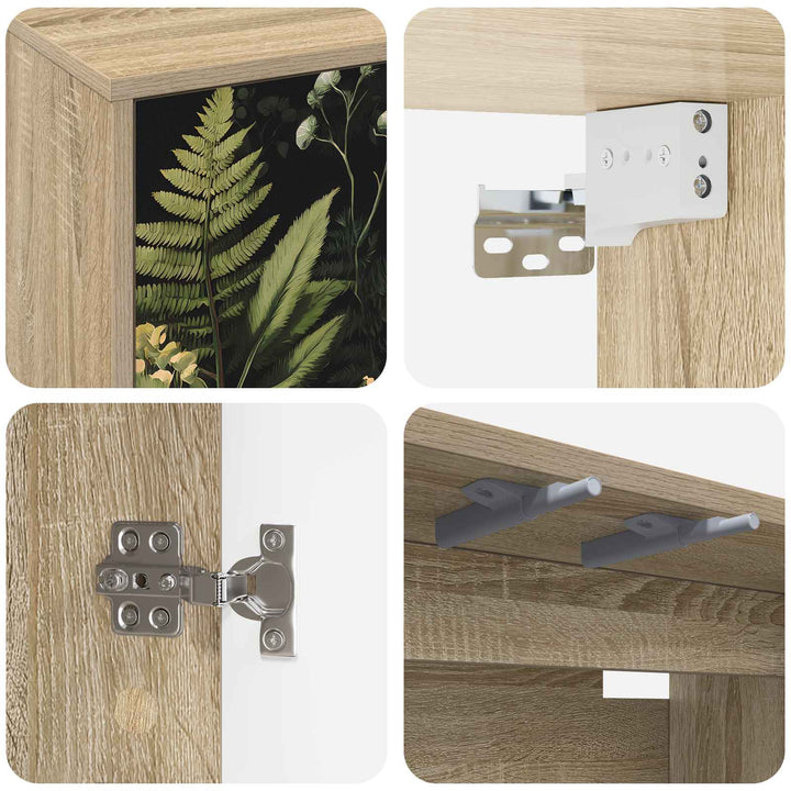 Væghængt TV Skab RHENEN 69 x 33 x 40 cm Sonoma-eg