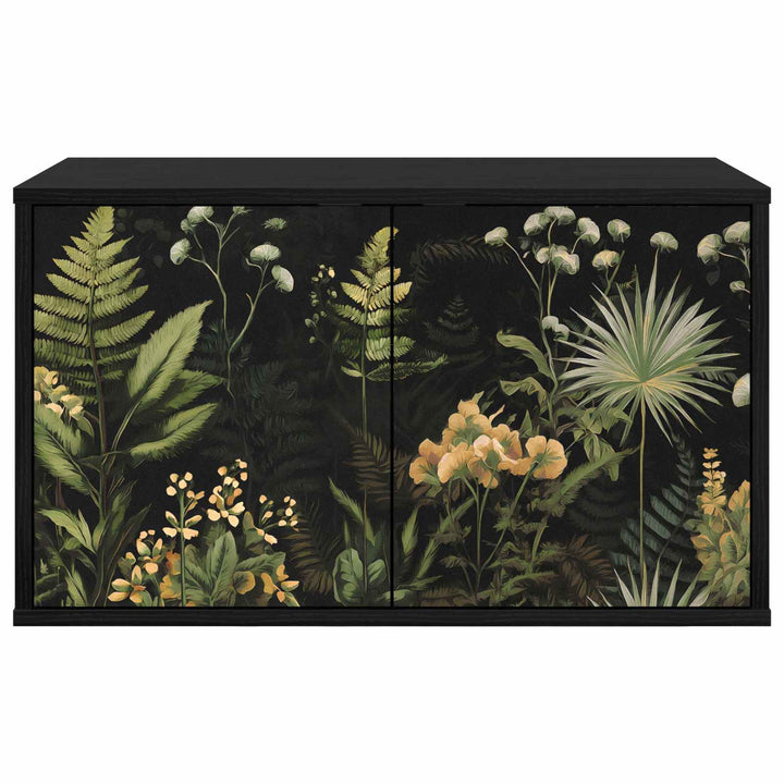 Væghængt TV Skab RHENEN 69 x 33 x 40 cm Sort eg Konstrueret træ
