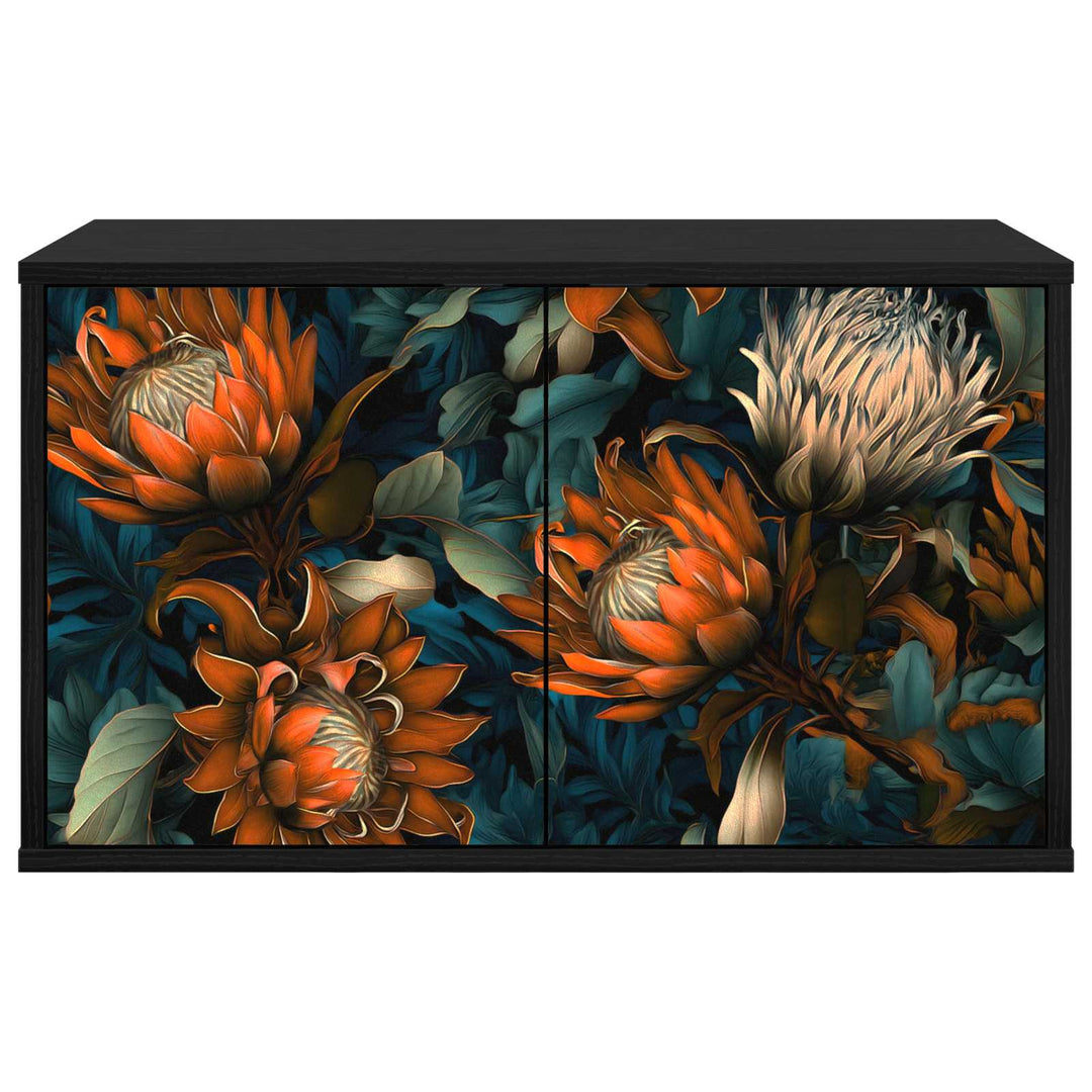 Væghængt TV Skab LOCHEM 69 x 33 x 40 cm Sort eg Konstrueret træ