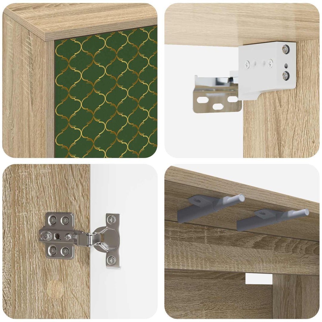 Væghængt TV Skab GELEEN 69 x 33 x 40 cm Sonoma-eg