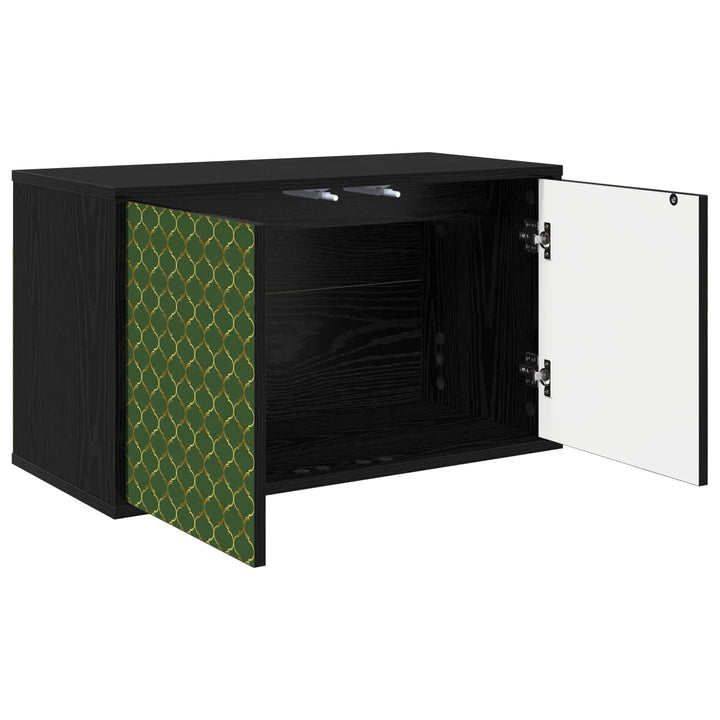 Væghængt TV Skab GELEEN 69 x 33 x 40 cm Sort eg Konstrueret træ