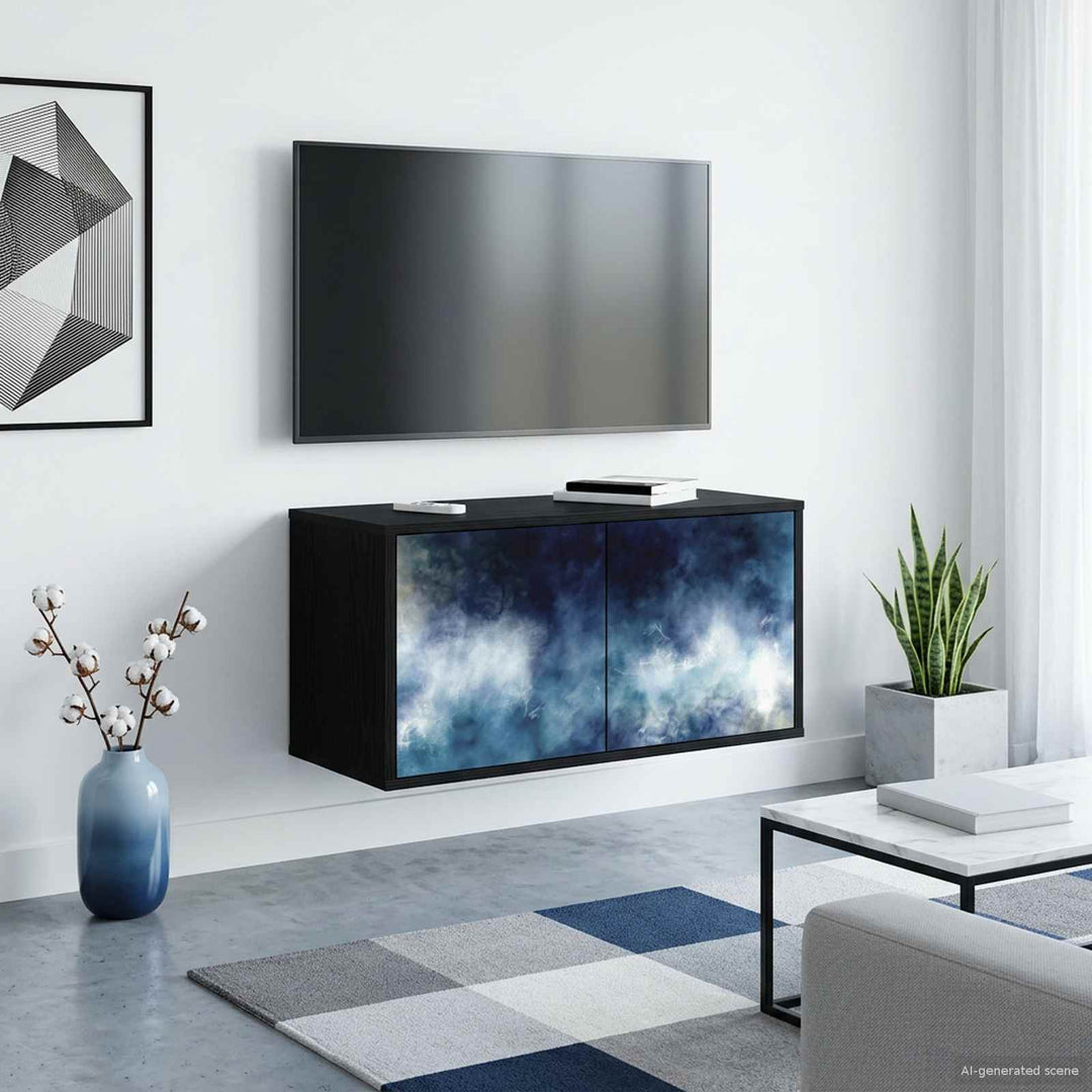 Væghængt TV Skab RAALTE 69 x 33 x 40 cm Sort eg Konstrueret træ