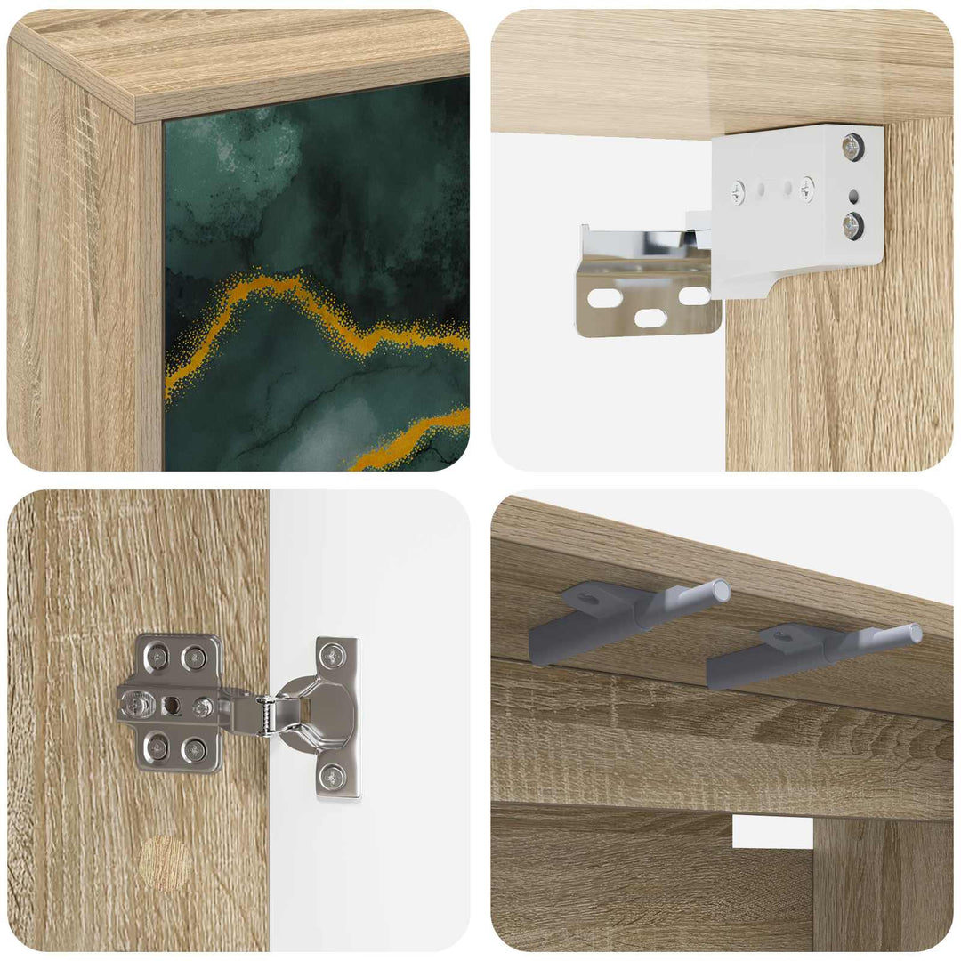 Væghængt TV Skab WIJHE 69 x 33 x 40 cm Sonoma-eg