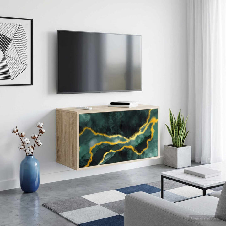 Væghængt TV Skab WIJHE 69 x 33 x 40 cm Sonoma-eg