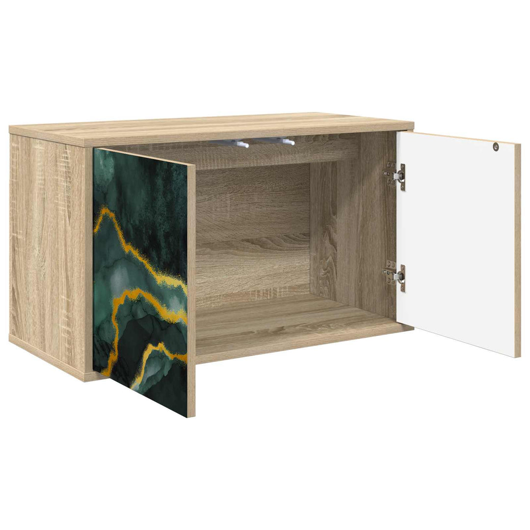 Væghængt TV Skab WIJHE 69 x 33 x 40 cm Sonoma-eg