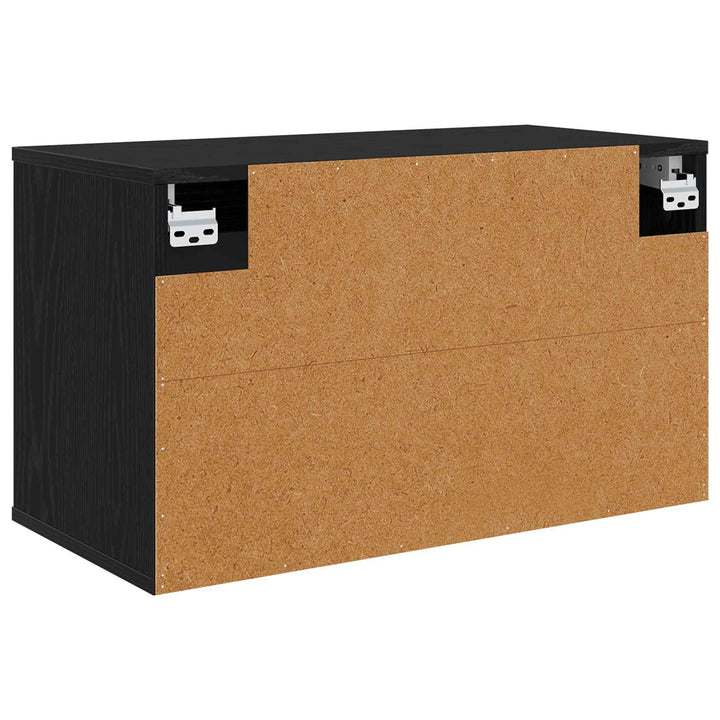 Væghængt TV Skab WIJHE 69 x 33 x 40 cm Sort eg Konstrueret træ
