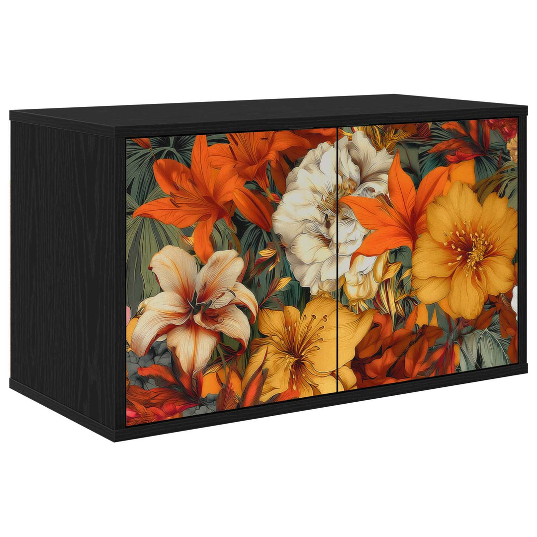 Væghængt TV Skab GENNEP 69 x 33 x 40 cm Sort eg Konstrueret træ