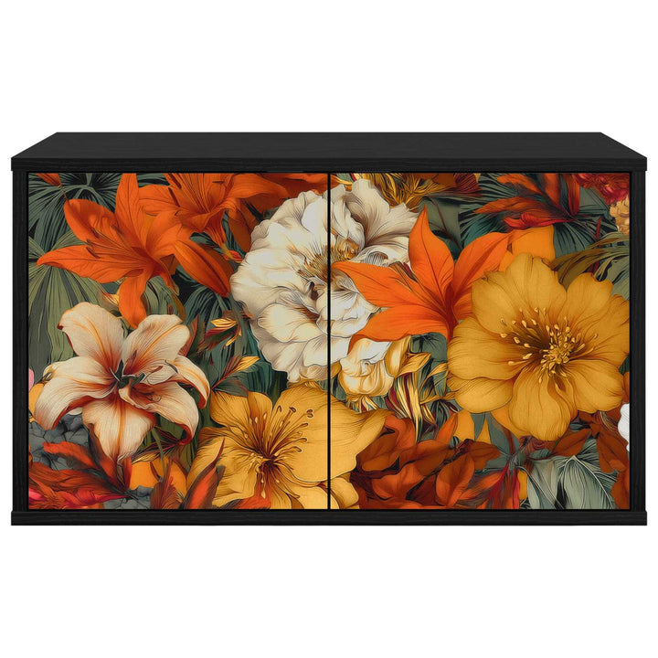 Væghængt TV Skab GENNEP 69 x 33 x 40 cm Sort eg Konstrueret træ