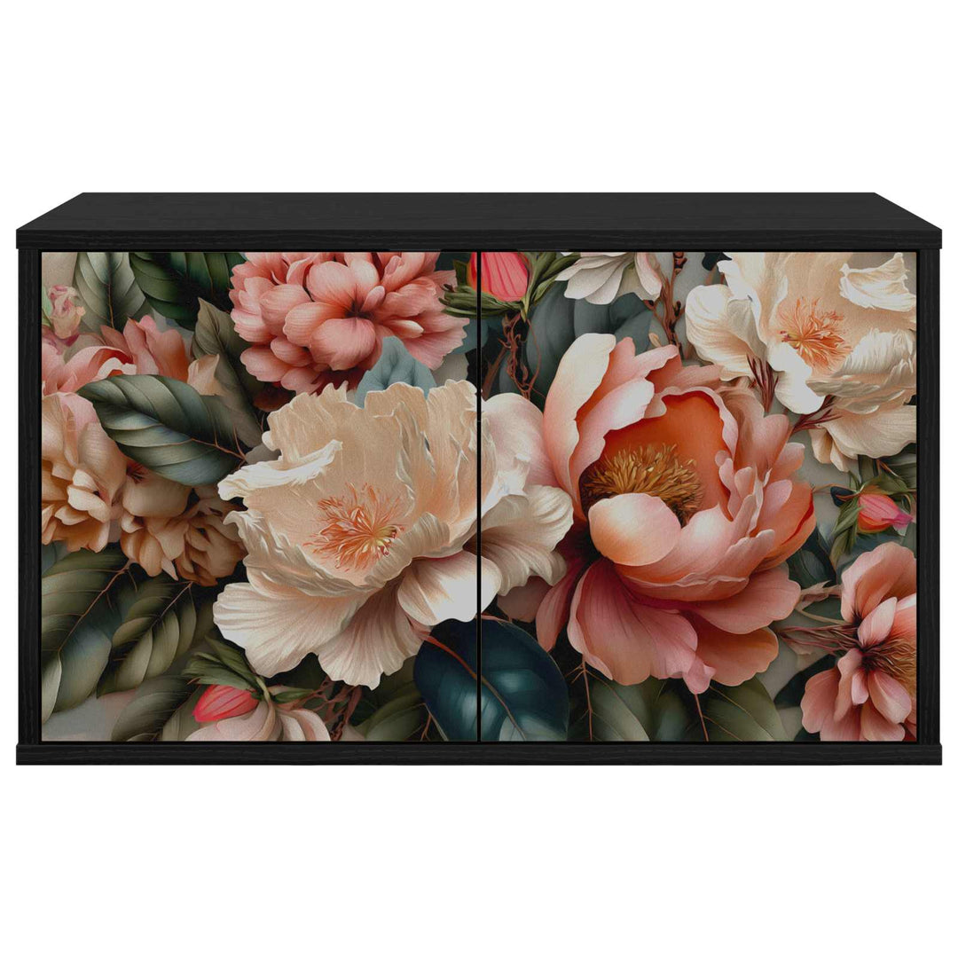 Væghængt TV Skab BORNE 69 x 33 x 40 cm Sort eg Konstrueret træ