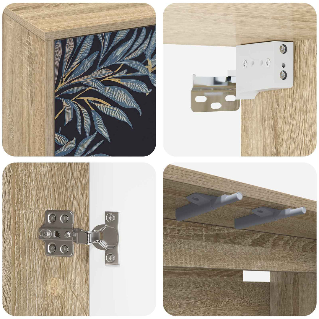 Væghængt TV Skab DOKKUM 69 x 33 x 40 cm Sonoma-eg