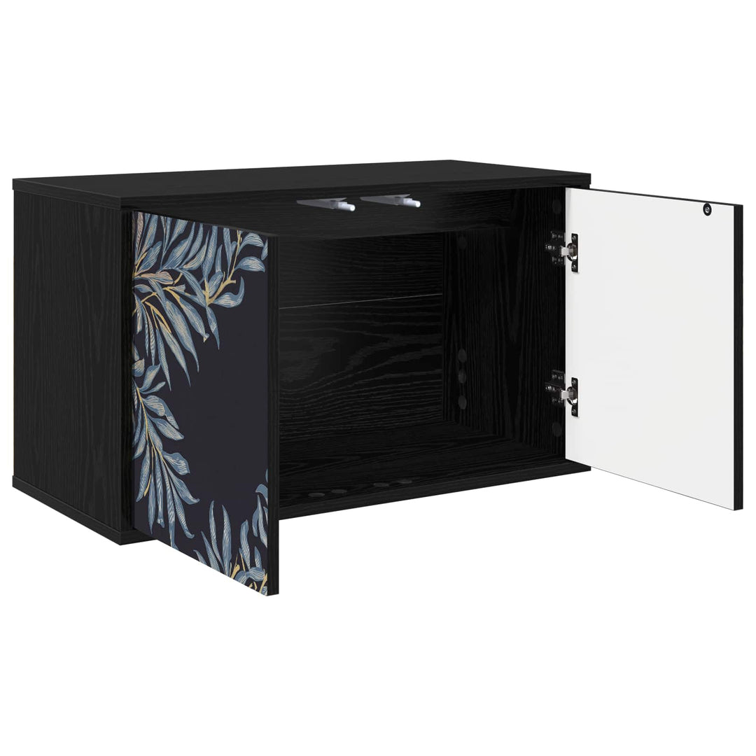 Væghængt TV Skab DOKKUM 69 x 33 x 40 cm Sort eg Konstrueret træ