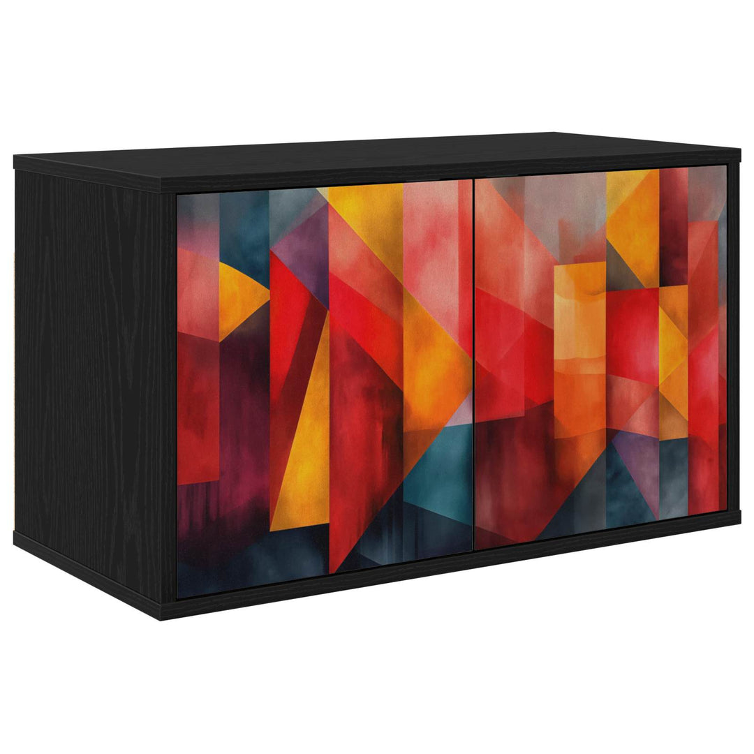 Væghængt TV Skab HEESCH 69 x 33 x 40 cm Sort eg Konstrueret træ