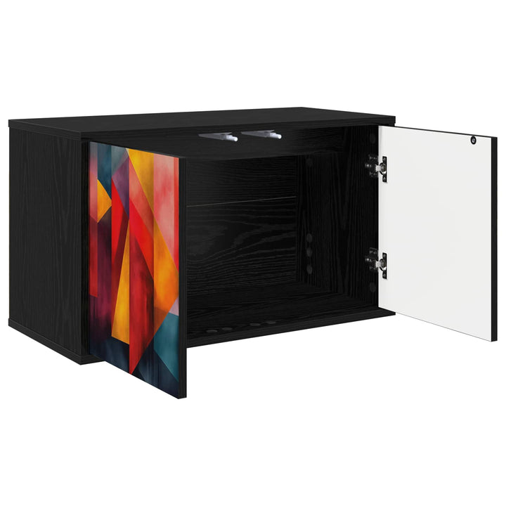 Væghængt TV Skab HEESCH 69 x 33 x 40 cm Sort eg Konstrueret træ