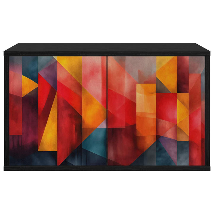 Væghængt TV Skab HEESCH 69 x 33 x 40 cm Sort eg Konstrueret træ