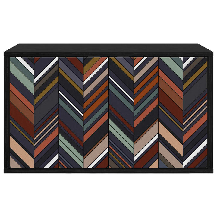 Væghængt TV Skab OMMEN 69 x 33 x 40 cm Sort eg Konstrueret træ
