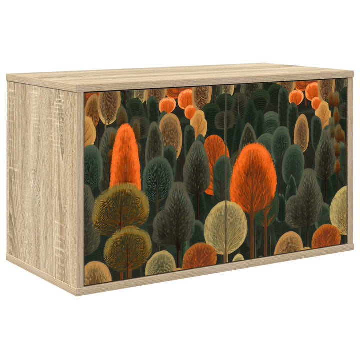 Væghængt TV Skab ZAANDAM 69 x 33 x 40 cm Sonoma-eg