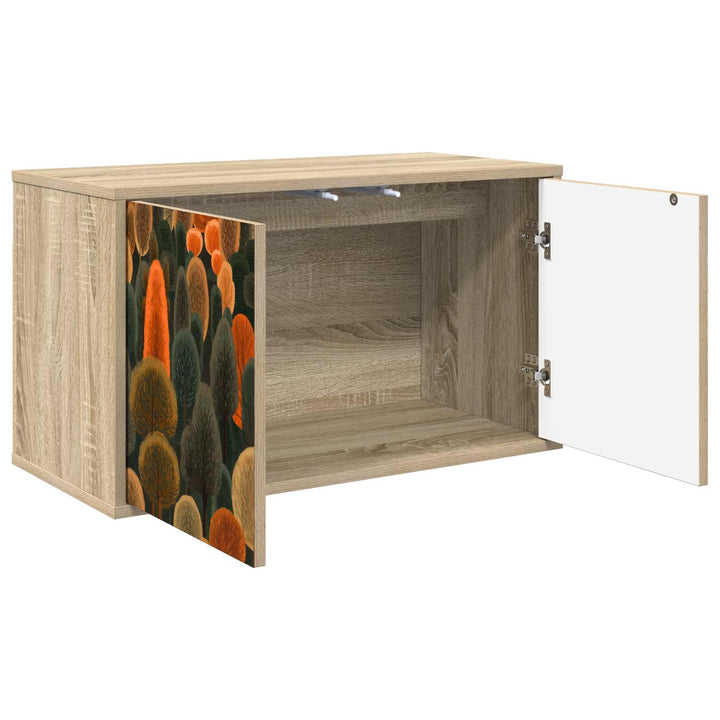 Væghængt TV Skab ZAANDAM 69 x 33 x 40 cm Sonoma-eg