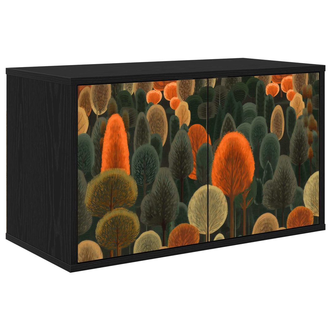Væghængt TV Skab ZAANDAM 69 x 33 x 40 cm Sort eg