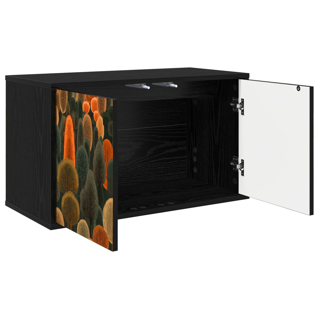 Væghængt TV Skab ZAANDAM 69 x 33 x 40 cm Sort eg