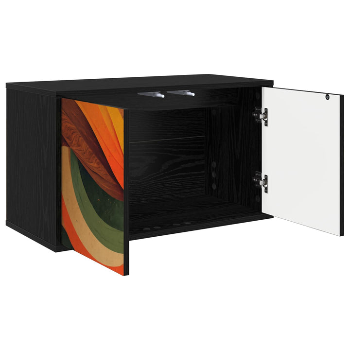Væghængt TV Skab BONN 69 x 33 x 40 cm Sort eg Konstrueret træ